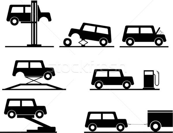 600x462 Car Repair Vector Icons Vector Illustration Slobodan Djajic