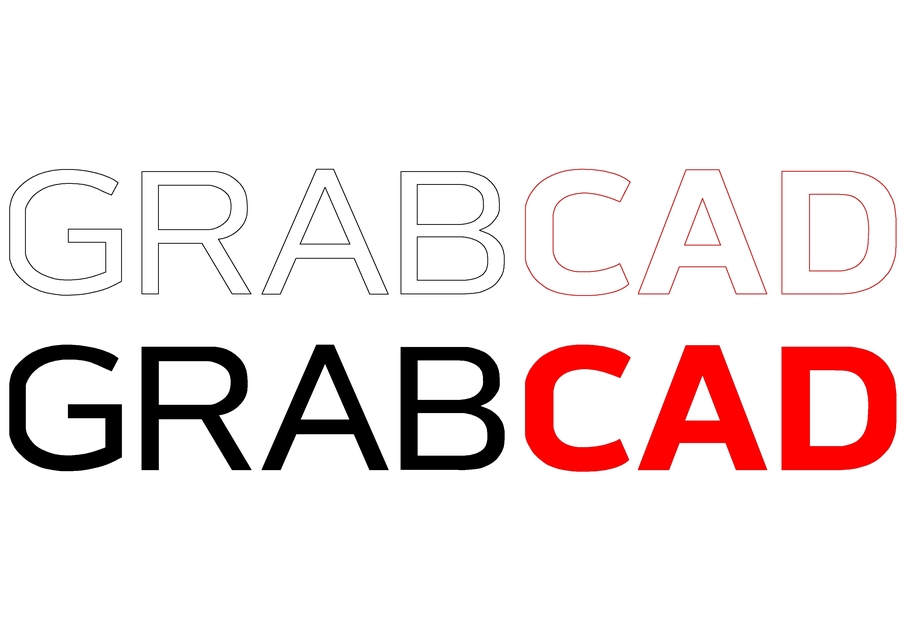 906x640 Grabcad Logo In Autocad Dwg Format Vectorized Cad Model