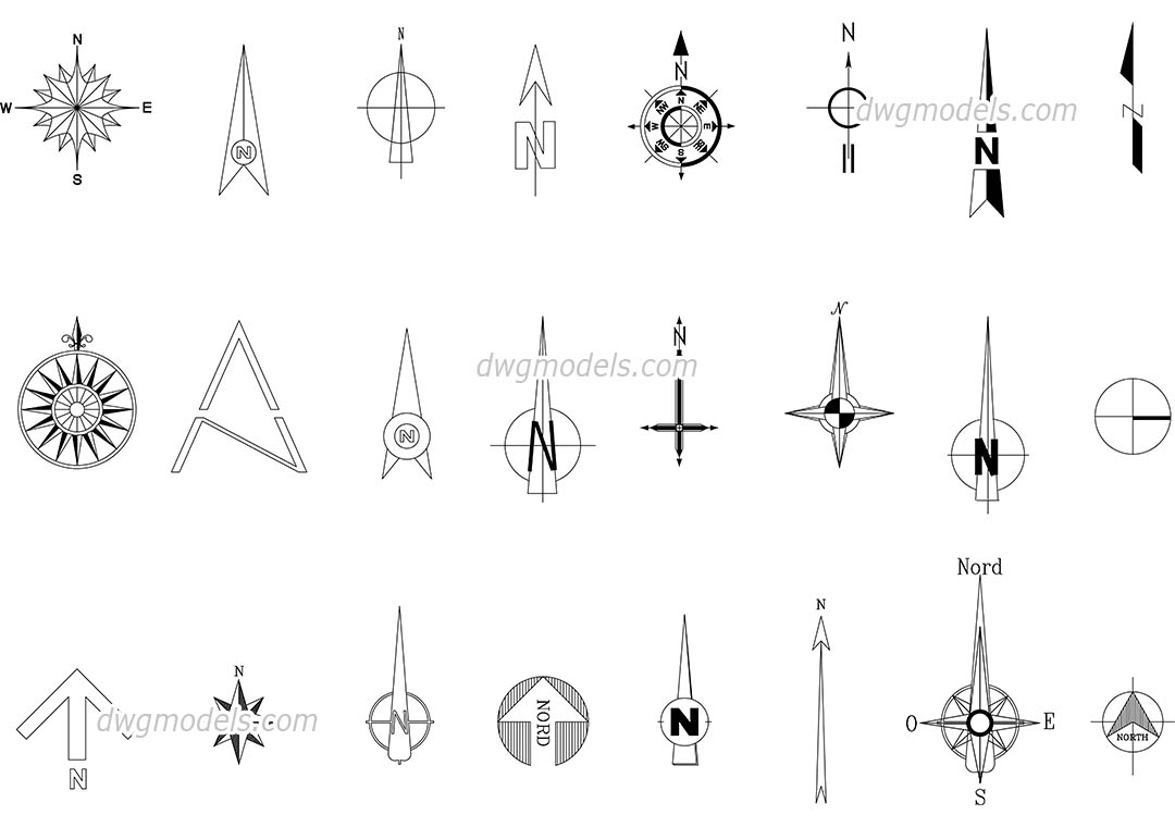 1080x760 Nord Vector Symbol Cad Blocks, Autocad Drawings Free Download