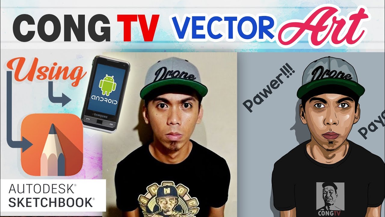 1280x720 Cong Tv Vector Art On Android Using Autodesk Sketchbook