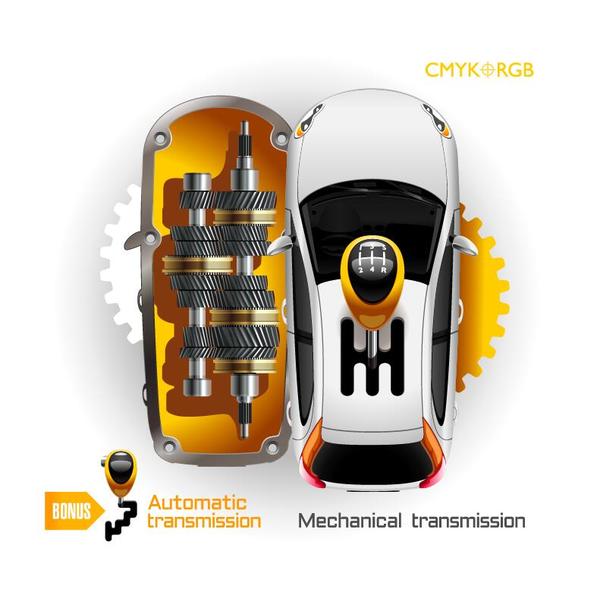 600x589 Automatic Transmission Template Vector Free Download