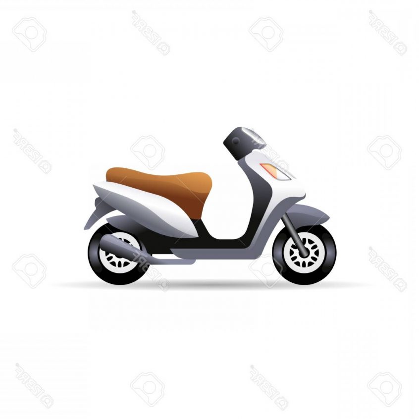 846x846 Coloring Photostock Vector Motorcycle Icon In Color Scooter