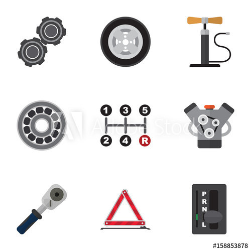 500x500 Flat Auto Set Of Belt, Automatic Transmission, Warning And Other