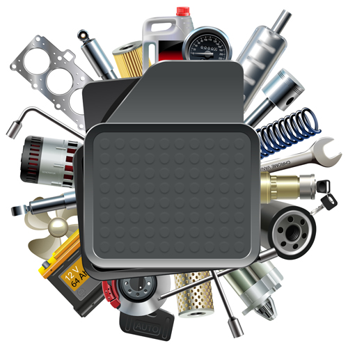 Creative Car Parts Background Vector Free Download 500x500 Creative Car Parts Background Vector Free Download