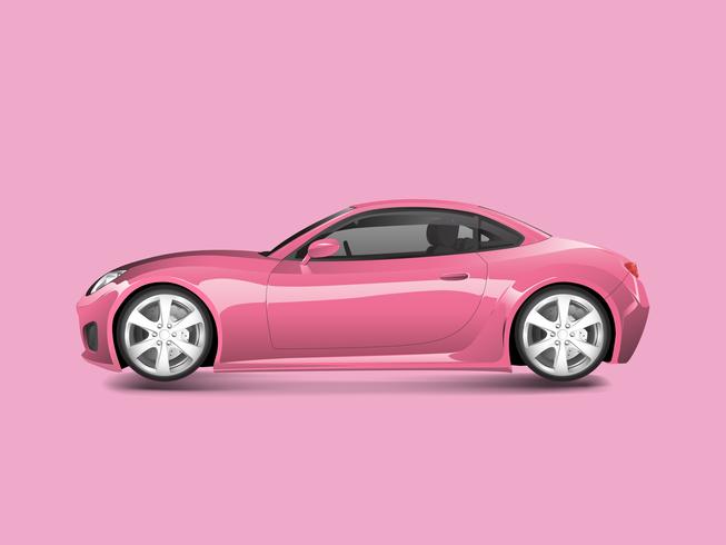 Pink Sports Car In A Pink Background Vector 653x490 Pink Sports Car In A Pink Background Vector