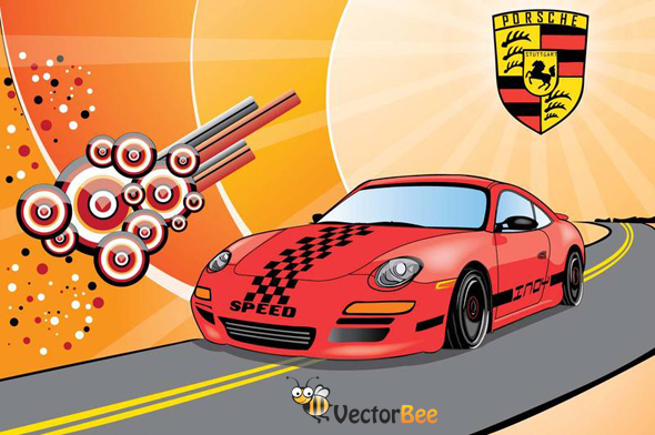 Porsche With Abstract Background Free Vector Free Vectors Ui 590x392 Porsche With Abstract Background Free Vector Free Vectors Ui