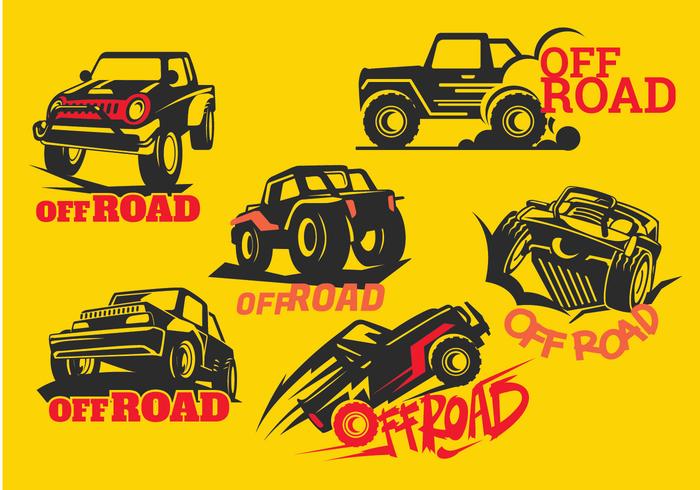 Set Off Road Suv Car On Yellow Background Vector 700x490 Set Off Road Suv Car On Yellow Background Vector