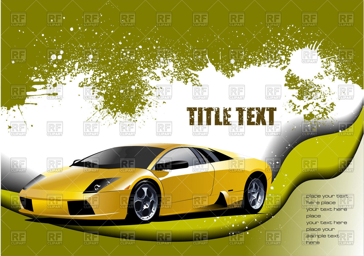 Side View Of Yellow Expensive Sports Car On Grungy Background 1200x844 Side View Of Yellow Expensive Sports Car On Grungy Background