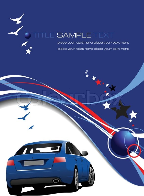 Blue Background With Blue Car Vector Stock Vector Colourbox 589x800 Blue Background With Blue Car Vector Stock Vector Colourbox