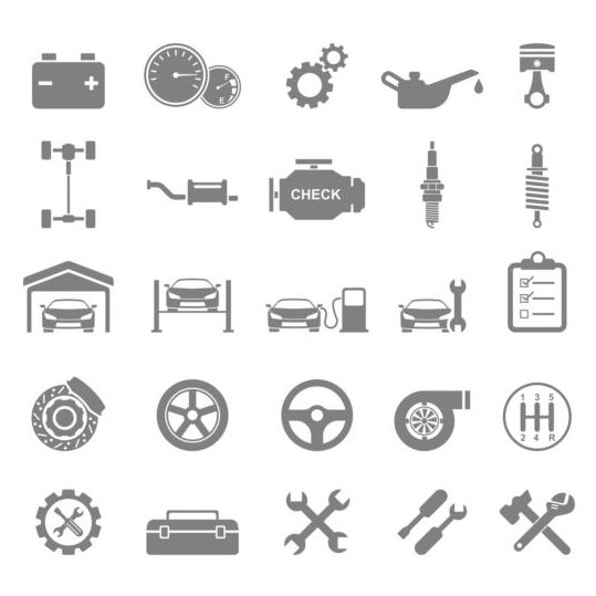Flat Gray Car Icons Vector Free Download 539x539 Flat Gray Car Icons Vector Free Download