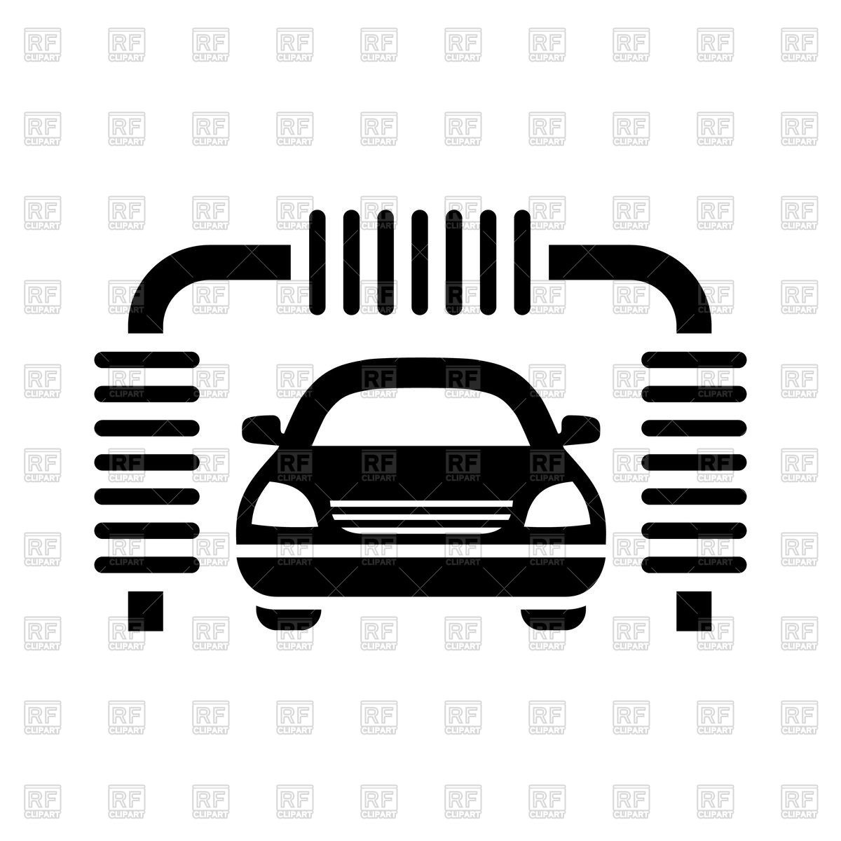 Icon Of Car Wash With Auto On White Background Vector Image 1200x1200 Icon Of Car Wash With Auto On White Background Vector Image