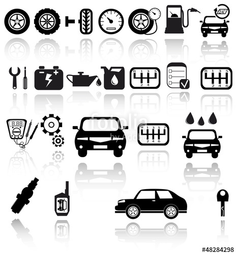 Vector Black Auto Icons Set Car Stock Image And Royalty 466x500 Vector Black Auto Icons Set Car Stock Image And Royalty