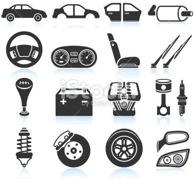 Car Assembly And Parts Black And White Royalty Free Vector 380x361 Car Assembly And Parts Black And White Royalty Free Vector