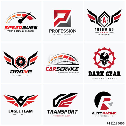 500x500 Rock And Automotive Logo Set Design For Car Auto Services