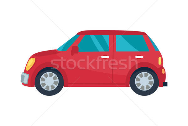 600x404 Hatchback Automobile Icon Vector Illustration Vector Illustration