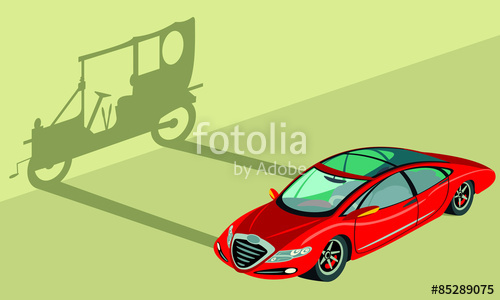 500x300 Automovil Moderno Proyectando Sombra Automovil