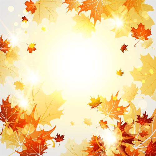 500x500 Bright Autumn Leaves Vector Backgrounds Graphics Fall