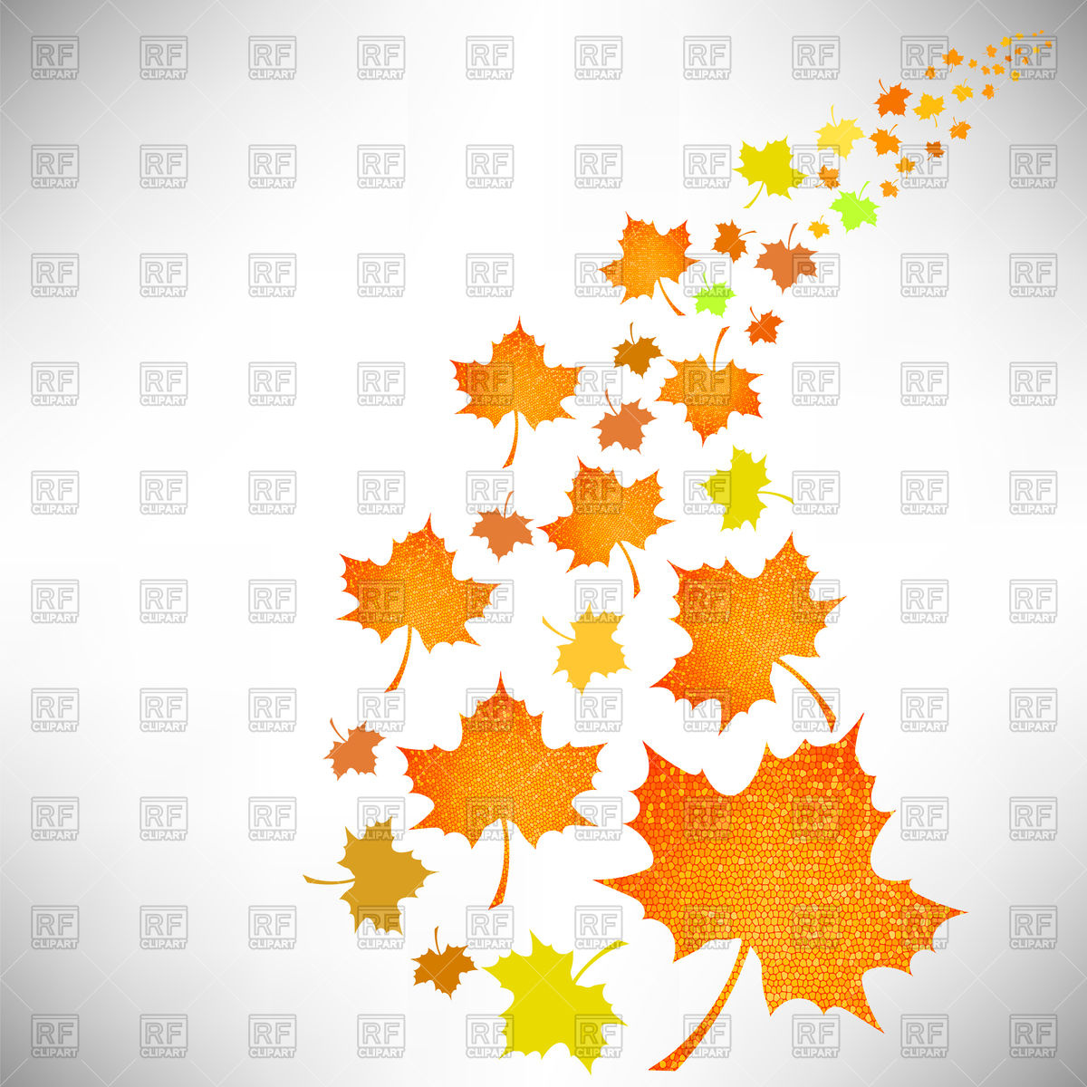 1200x1200 Falling Autumn Leaves Vector Image Of Plants And Animals