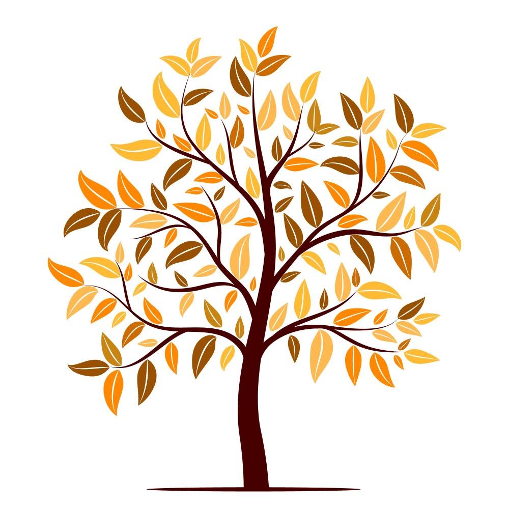1000x1000 Wallmonkeys Autumn Tree Vector Wall Decal Peel