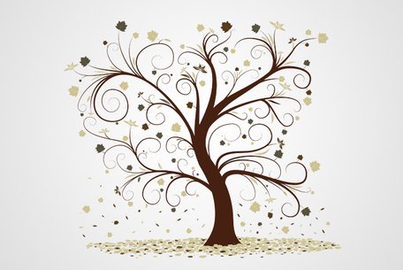 456x305 Free Autumn Tree Vector Clip Art