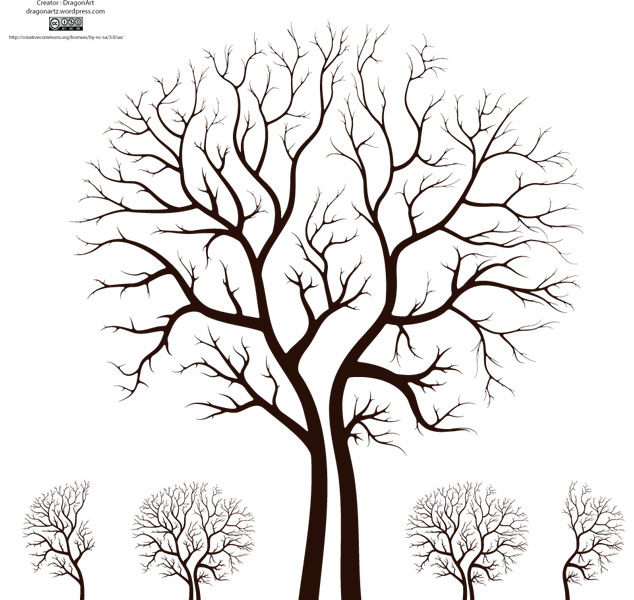 634x600 Leafless Autumn Tree Design Vector Free Tree Vectors Photoshop