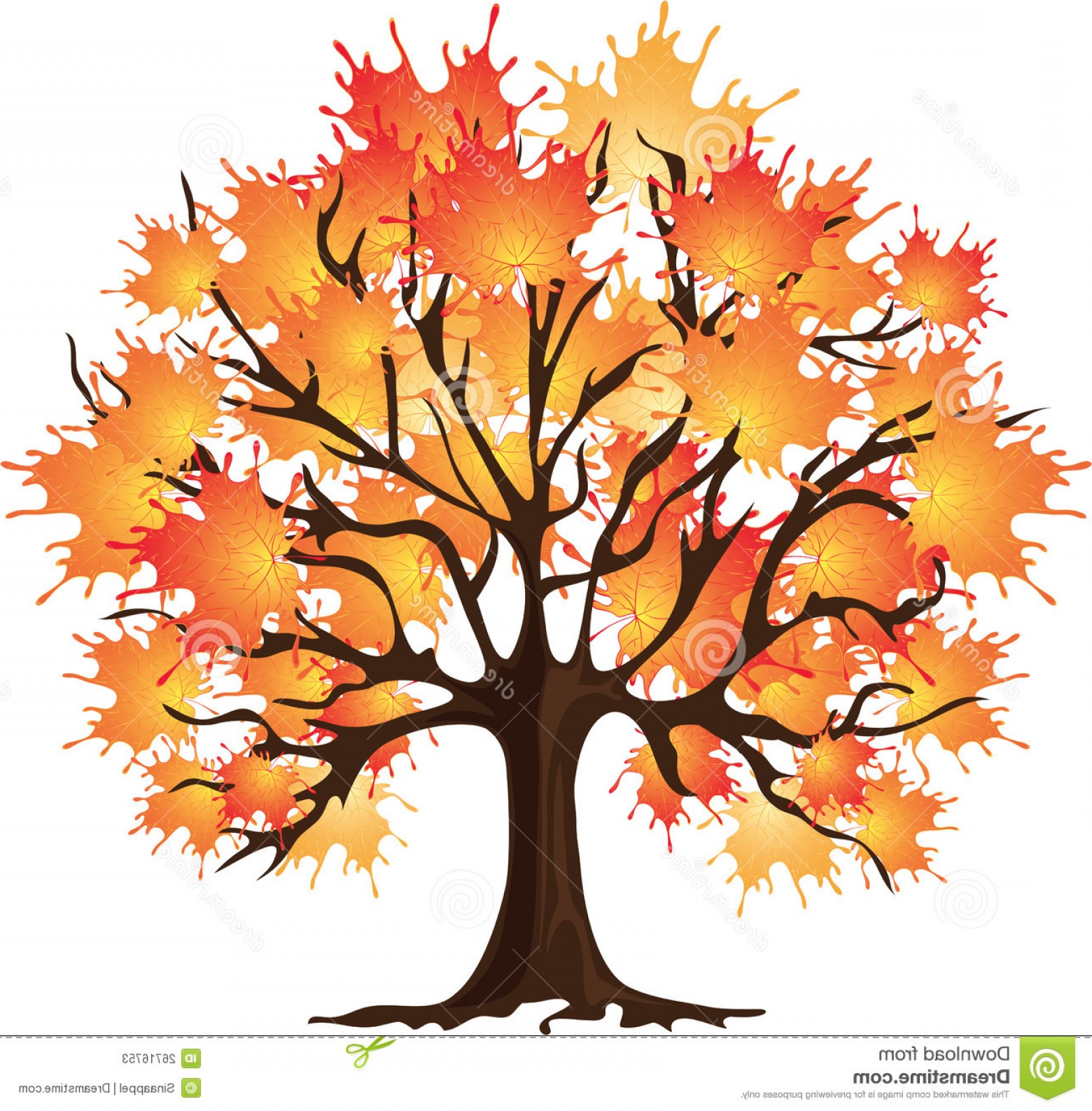 Autumn Tree Vector at Vectorified.com | Collection of Autumn Tree ...