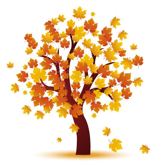 595x633 Free Vector Autumn Trees Vector Pattern Tree Clipart, Autumn