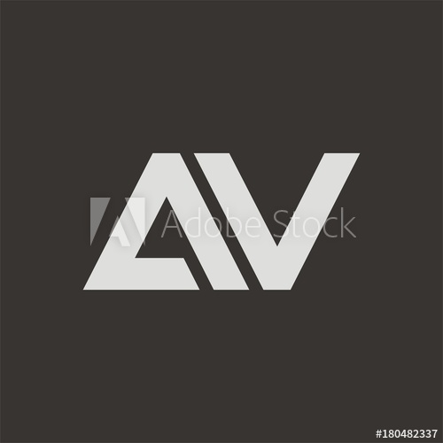 500x500 Av Logo Initial Letter Design Template Vector