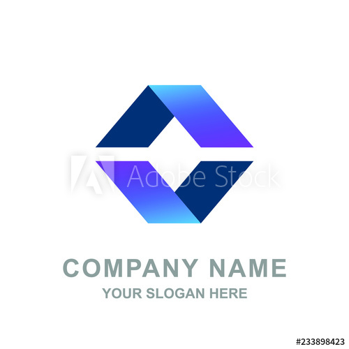 500x500 Geometric Triangle Letter A V Logo Vector