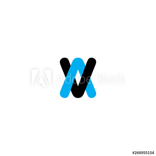 500x500 Initial Letter Av Logo Vector