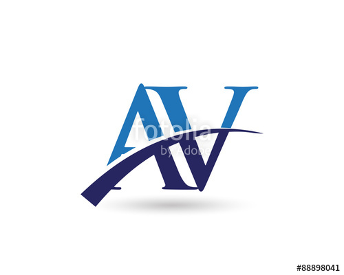 500x400 Av Logo Letter Swoosh Stock Image And Royalty Free Vector