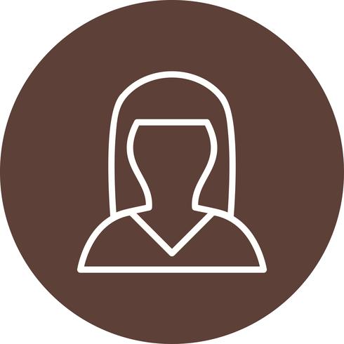 490x490 Female Avatar Icon Vector Illustration