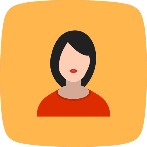 490x490 Female Avatar Icon Vector Illustration