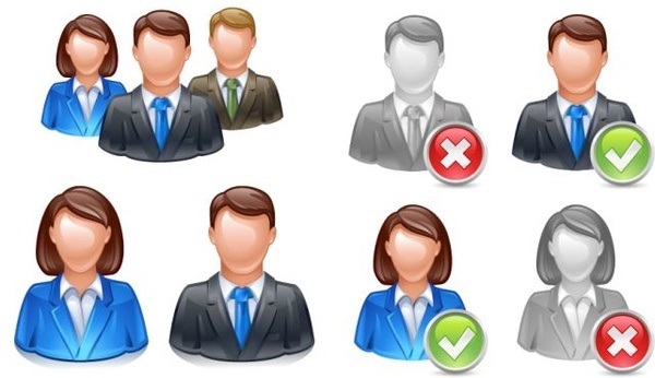 600x346 Vector Black Avatar Icon Free Vector Download