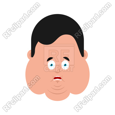 400x400 Fat Omg Scared Face Emotion Avatar Vector Image Of People
