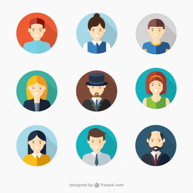 626x626 Male And Female Avatar Vector Faces