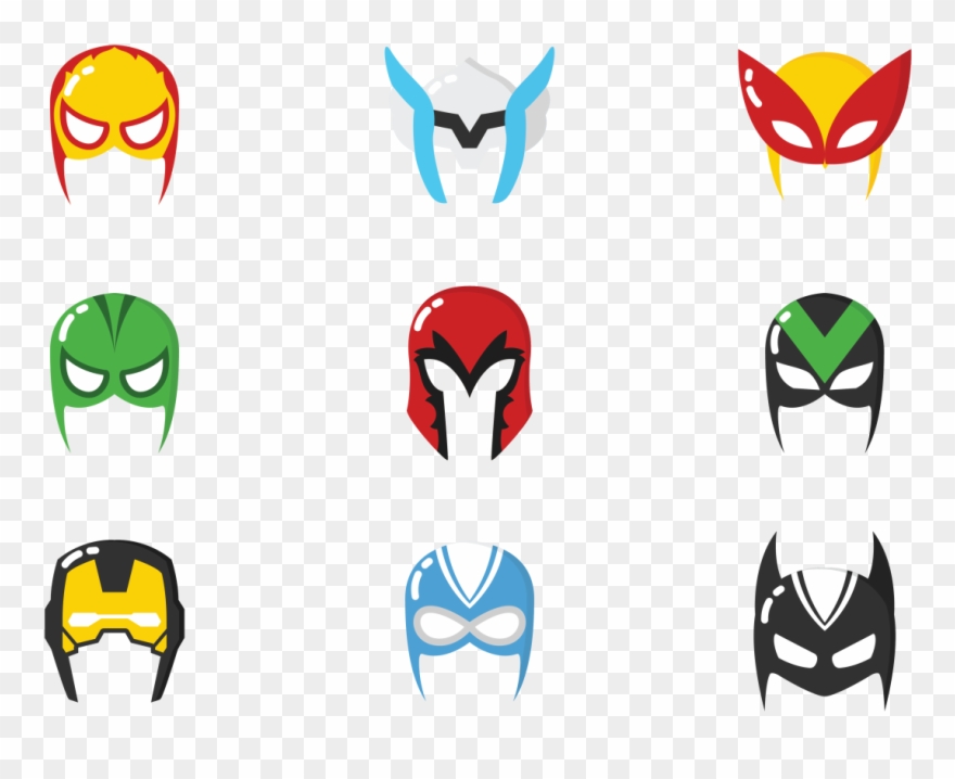 880x718 Avengers Vector Masks Clipart