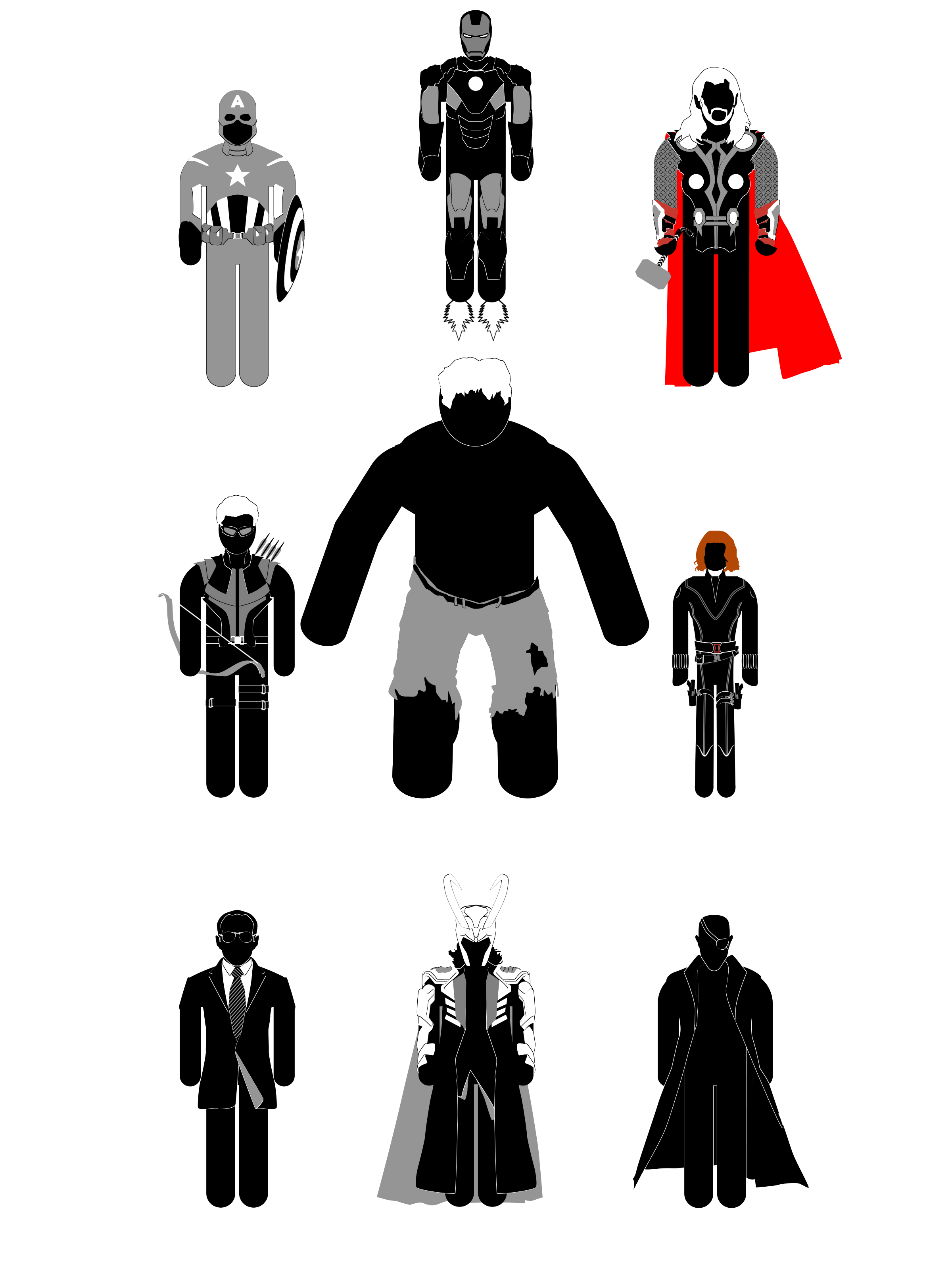 2400x3200 The Avengers Vector Marvel Icons Avengers, Marvel, Darth Vader