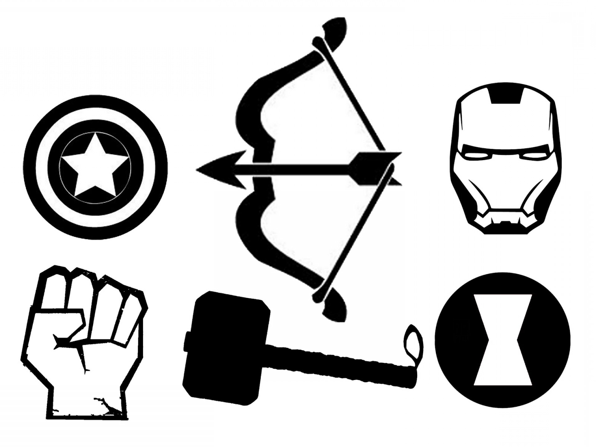 Логотипы супергероев