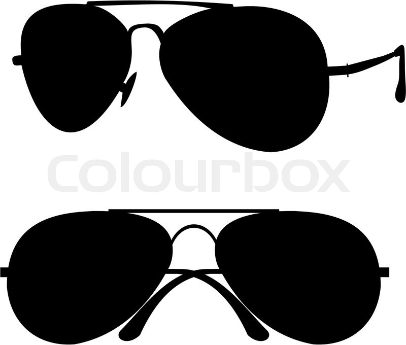 800x680 Black Classical Sunglasses In Metal Stock Vector Colourbox
