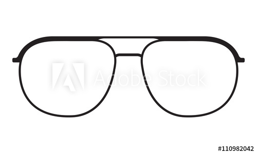 500x300 Glasses Icon Isolated On White Background Aviator Glasses Vector