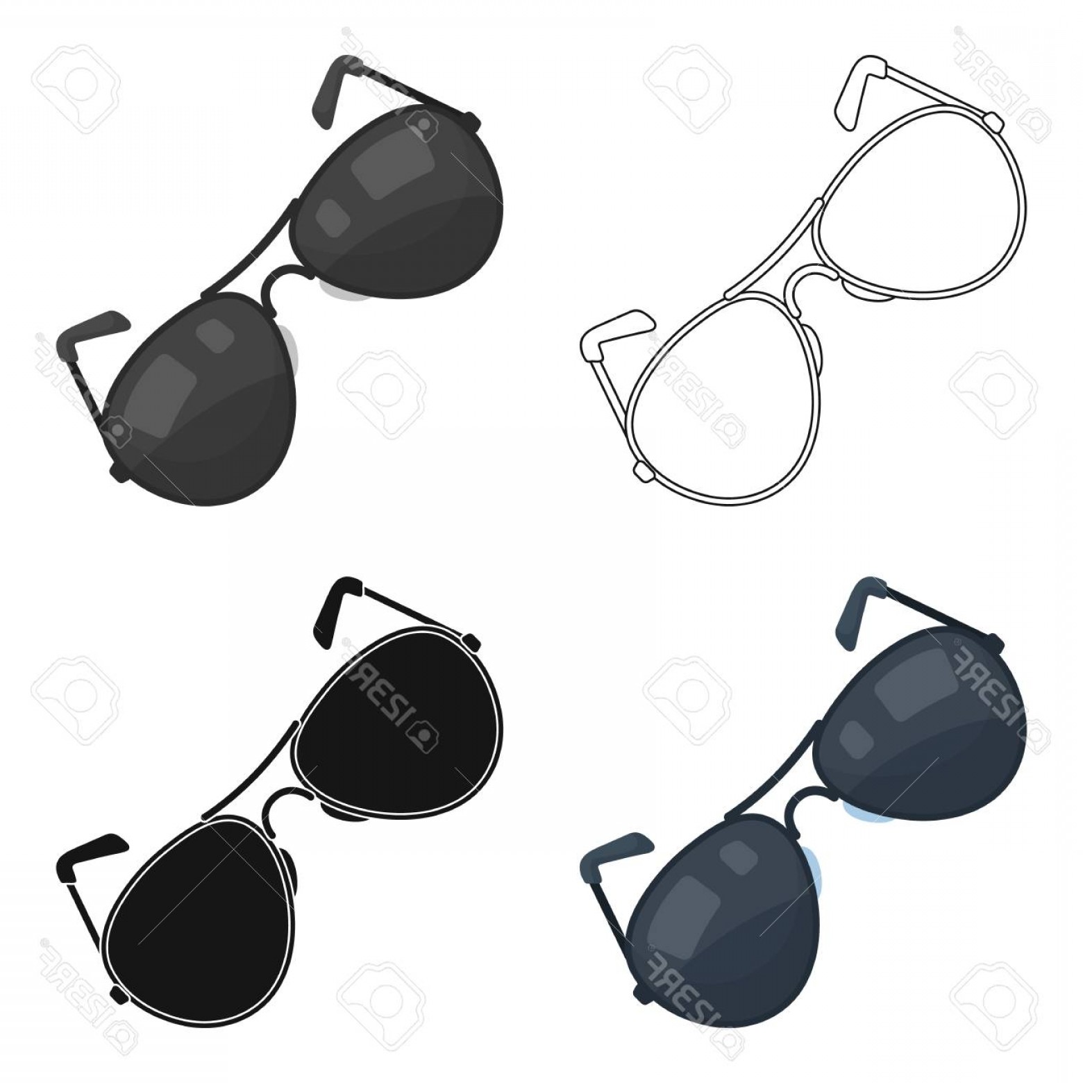 1560x1560 Aviator Glasses Vector Geekchicpro