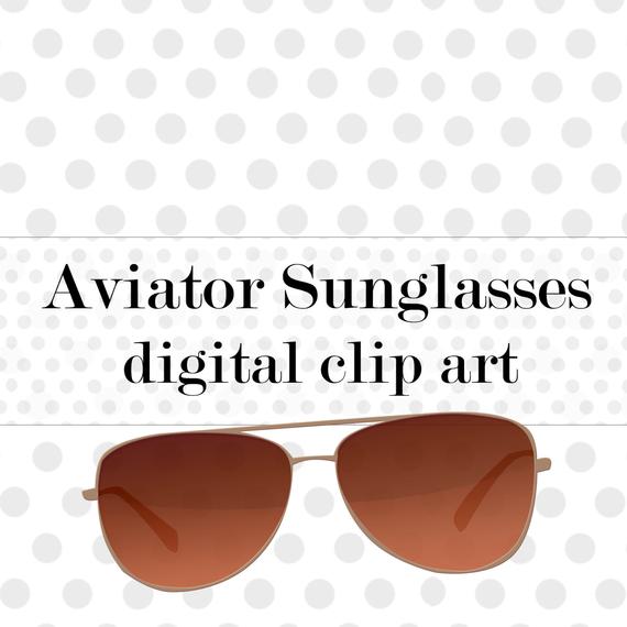 570x570 Commercial Use Instant Download Clip Art Aviator Sunglasses Etsy