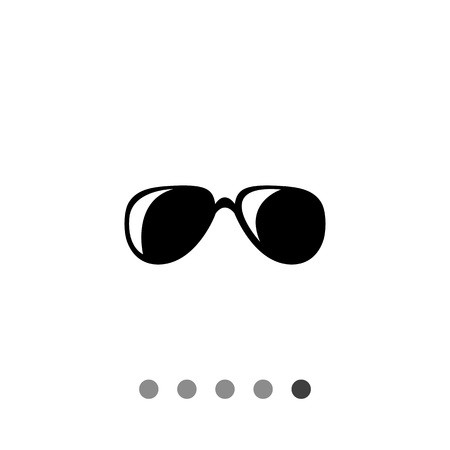 450x450 Mens Sunglasses Flat Icon Vector Minimalistic Illustration
