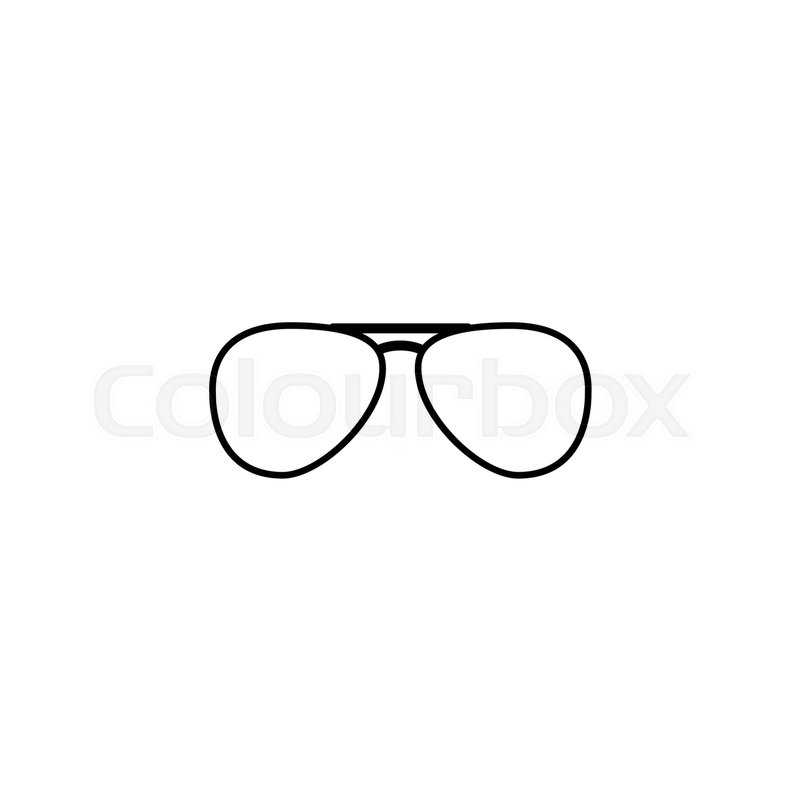 800x800 Vector Aviator Sunglasses Icon Stock Vector Colourbox