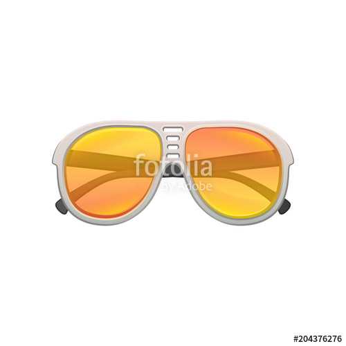 500x500 Aviator Sunglasses With Yellow Orange Gradient Lenses And Plastic