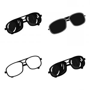 300x300 Photostock Vector Aviator Glasses Isolated On A White Background