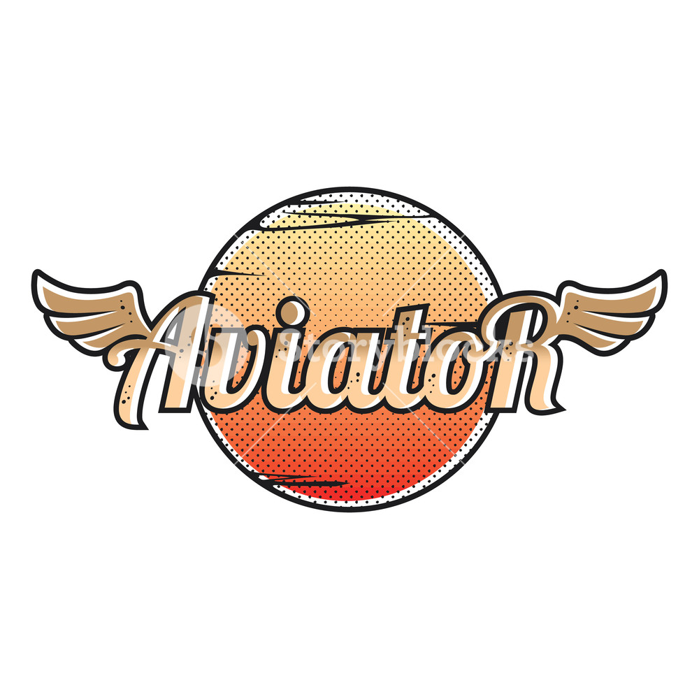 1000x1000 Aviator Wing Sign Symbol Vector Royalty Free Stock Image