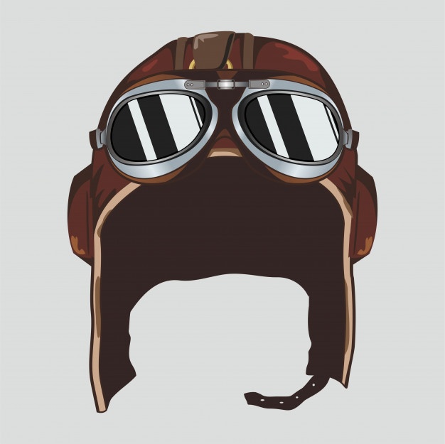 626x625 Aviator Helemet Vintage Vector Premium Download