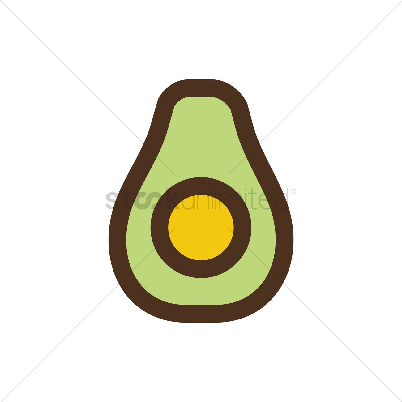 1300x1300 Avocado Vector Image